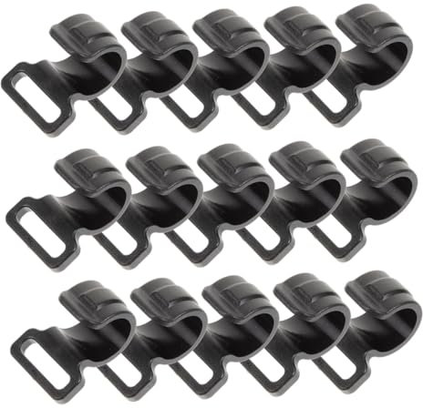 TOYANDONA 20pcs Tent Pole Clips Plastic Hooks 20mm Camping Accessory Hooks for Tent Setup and Shade, Sturdy Portable Tarp Fasteners for Outdoor Exploration and Parties