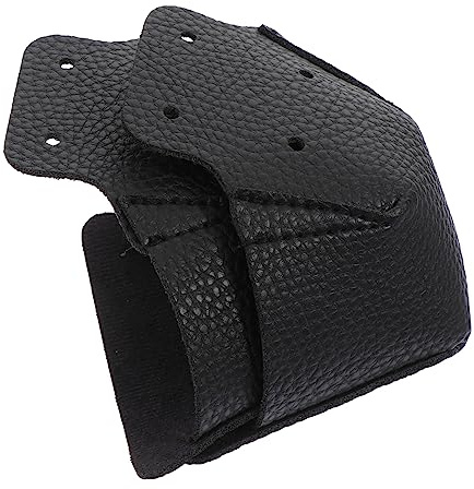 LAPYAPPE Protège-Pointe Protège Les Têtes de Patins Fixation Stable en Cuir Noir et Quatre Trous de Design Maintien pour Patins à roulettes