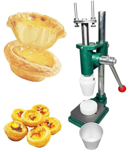QYOEGSQ Máquina for prensar tartaletas de huevo, máquina manual for hacer cáscaras de tartaletas de huevo, máquina for moldear cáscaras de tartaletas de crema pastelera(SN6026)