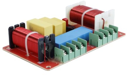Durlo Divisor de frecuencia de sonido de 3 vías de 250 W (unidad de 1 agudo y 2 graves) con interruptores para altavoces, modelo WEAH-308