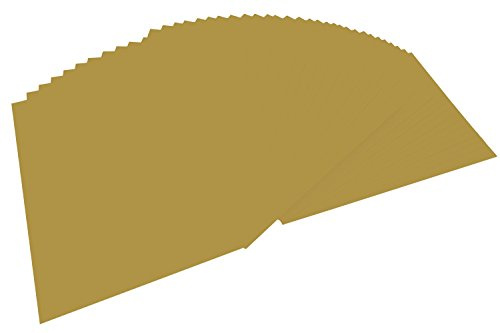 folia 6465 – ljudpapper guldmatt, DIN A4, 130 g/kvm, 100 ark – för pyssel och kreativ design av kort, fönsterbilder och för scrapbooking