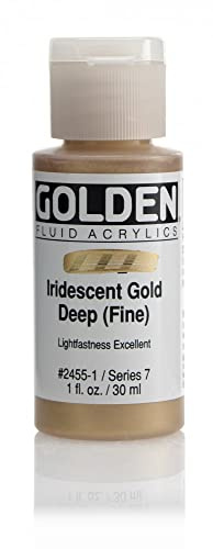 Pro-Art Golden Fluid Acrylic Paint 1 oz.-Iridescent Gold Deep