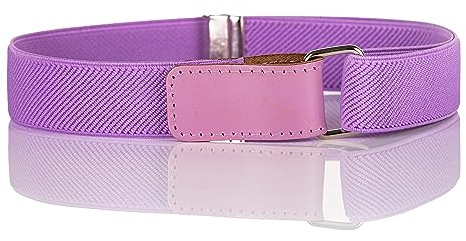 Olata Elastischer Kinder-Gürtel – Verstellbar mit Klettverschluss, Ideal für 0-15 Jahre. Fliede (5-12 Jahre)