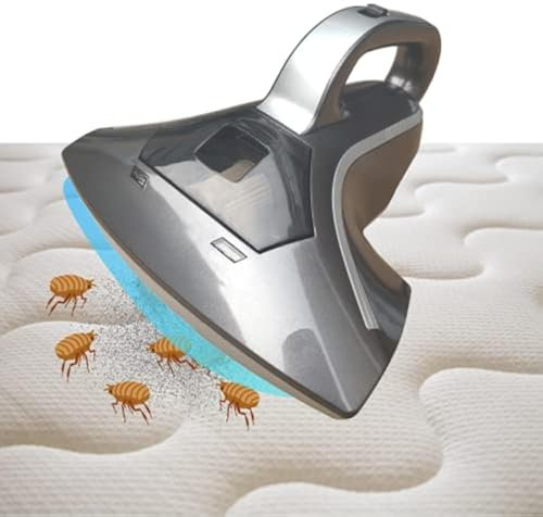 TRÉBOL ADVANCE Aspirador de ácaros con luz UV esterilizador con Cable Aspiradora de colchones y tapiceria Aspirador de Mano Anti acaro