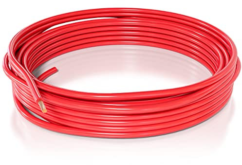 SCHWARZBERG Fahrzeugleitung Fly -versch. Größen verfügbar- 10mm² 10m-Ring rot | KFZ Kabel | Litze | Batteriekabel | Aderleitung flexibel | Einzelader | Litzenkabel | Kupferkabel 10mm2