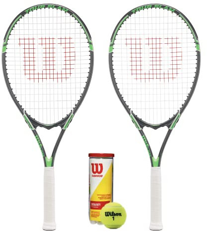Wilson Tour Slam Tennisschläger Twin Set & 3 Tennisbälle