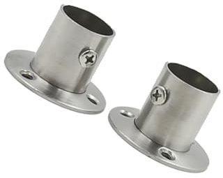 BOKIOESDE Soporte de barra de cortina de 4 piezas Soporte de suspensión de extremo de soporte de ropa de 22 mm