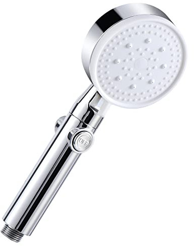 Vinabo Duschkopf, Handbrause für Wassersparende manuelle Dusche, Duschkopf, Hochdruck, Universal, 5 verstellbar, Funktionen, Handbrause mit Silikondüse