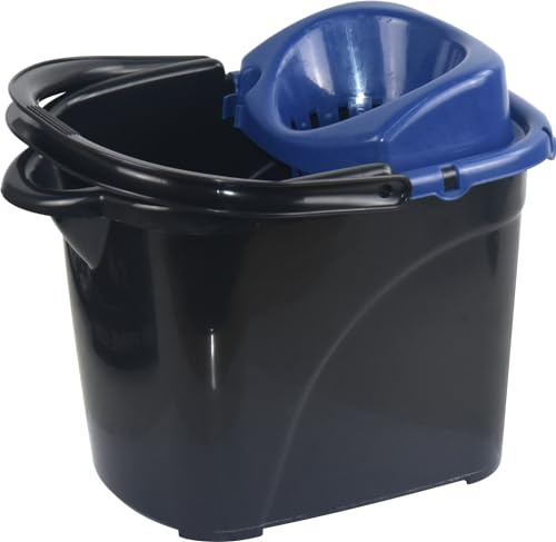 Luxury Mop Bucket 15L with Wheels Floor Cleaning (Blue)