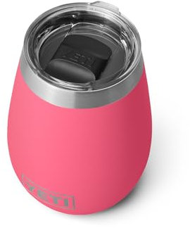 YETI Rambler 10 oz Wine Tumbler, Vacuum Insulated, Stainless Steel with MagSlider Lid, Tropical Pink