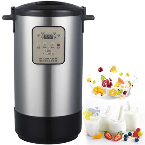 ROGHA Yogurtiera in Acciaio Inossidabile, Macchina per Yogurt Greco in Acciaio Inossidabile con Controllo della Temperatura del Tempo Macchina per Yogurt Digitale,18L
