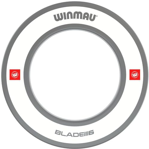 WINMAU PRO Line 1.0 - Anello per Bersaglio per Freccette, Colore: Grigio e Bianco, Protezione da Parete per Bersaglio e tabellone Resistente, Accessori Professionali per Freccette