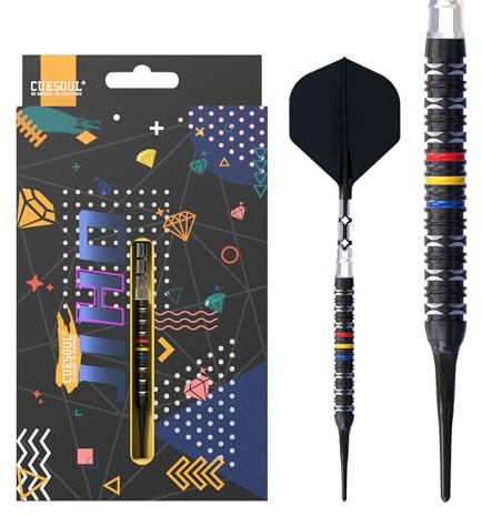 CUESOUL JIHO D1 19 g Softdart-Set mit 90% Wolfram und titanbeschichtetem ROST T19 Flight