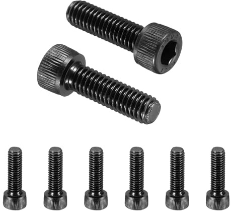 PATIKIL 25Pz M6 x 20 mm Viti a Testa Cilindrica con Esagono Incassato, 12.9 Acciaio Al Carbonio, Viti Brugola Kit Bulloni a Testa Esagonale Trattamento Nero Ossido, Filettatura Completa