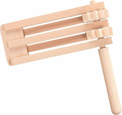 Ameisenkeks® Doppel-Holzratsche für Kinder – Traditionelles Lärminstrument aus Holz, ideal für Karneval, Ostern, Sportevents und Spiele – Robuste Qualität, Spaß für drinnen und draußen