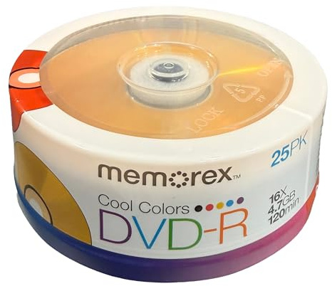 Memorex 5706 Dvd Recordable Media - Dvd-r - 16x - 4.70 Gb - 25 Pack Spindle 120mm Standard