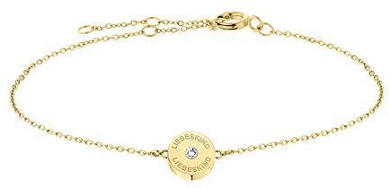 LIEBESKIND BERLIN Armband mit Zirkoniastein aus Edelstahl IP Gold LJ-0551-B-20