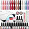 VANREESA Kit Semipermanente Unghie, 15 Coloris Set Smalto Semipermanente Unghie con U V/LED Lampada Kit Unghie Gel Completo con Matt Top Base Coat Regali per Principianti