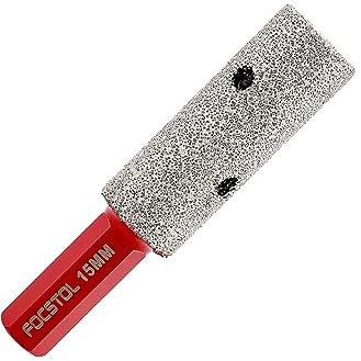 FOCSTOL Fresa de Diamante 15mm - Brocas Diamante con Mango Hexagonal para Agrandar Agujeros Existentes en Azulejos Baldosas Porcelanico Cerámica Granito Mármol