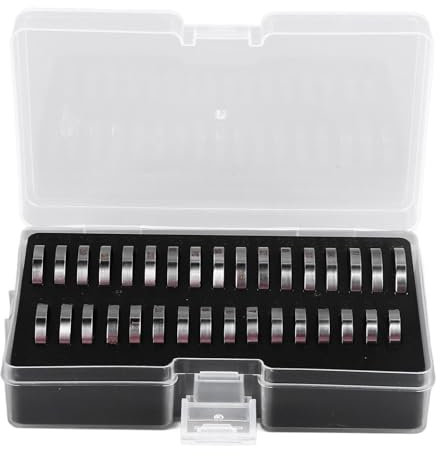 Ringgrößenmessgerät, Edelstahl-Ringgrößenmessgerät Fingerring-Messgerät Ringmesswerkzeug mit Aufbewahrungsbox, Ringgrößen-Set, Ringmaß für Finger