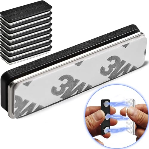 Curtain Magnets Closure with Adhesive for Blackout Curtains, Magnetic Curtain Clips to Hold Curtains Closed（12 Pair）