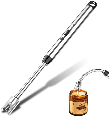 Accendino Elettrico GeeRic, Arco Elettrico Accendino Cucina Testa Rotante 360° USB Ricaricabile Blocco di Sicurezza Senza Fiamma Antivento Accendini ad Arco per Candele,BBQ,Caminetti,Campeggio