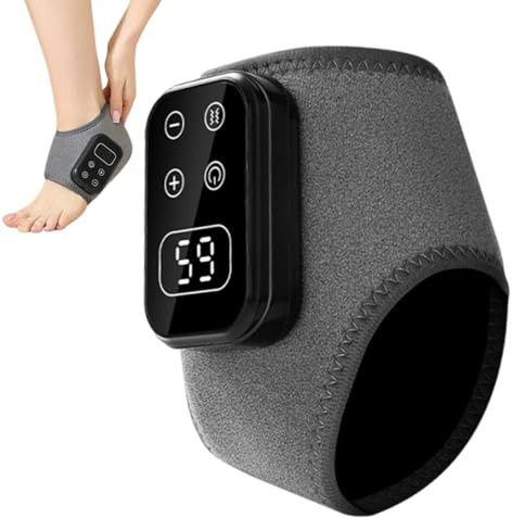 Eventerde Masajeador De Tobillo,5 Velocidades Calentador Eléctrico de Tobillera,Calentador De Envoltura Para Tobillo - Para Hombres, Personas Mayores, Confort Diario, Cuidado Del Pie, Hogar, Viaje,