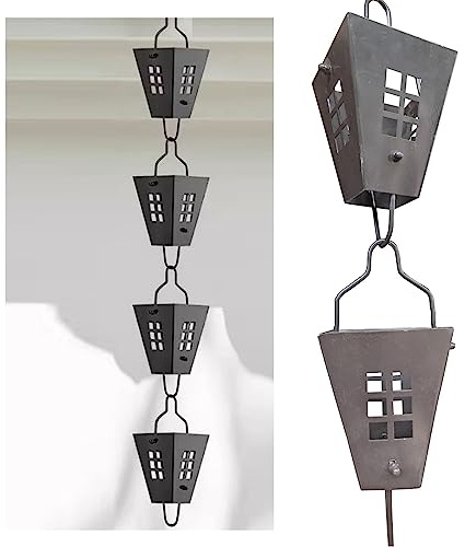 Regnkedjor I Aluminiumlegering, Droppavloppsvattenledningskedja Takfot Dekorativ Regnkedja För Villagård, Trädgård, Tempel,Style 3-3m/10ft