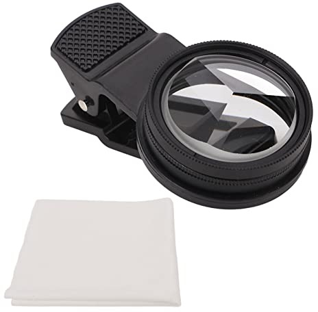 Filtro de Lente de teléfono de 37 mm, Filtro de Vidrio Universal acoplable con Efecto de Tres Lados para fotografía y Selfies de teléfonos móviles