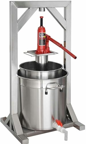 Pressa per Frutta in Acciaio Inossidabile - Macchina per Sidro e Vino Manuale da 12 l/22 l/36 l, pressa idraulica per Vino per Frutta Domestica per succhi, Perfetta per la Produzione di Sidro, succhi