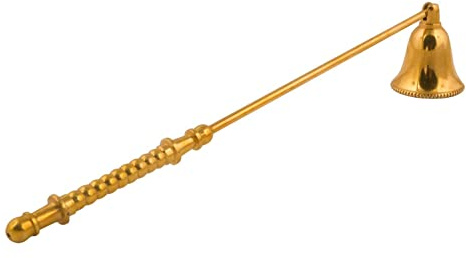 ARSUK spegni Candela, Estintore Accessori per Candele Spegnimento Sicuro, Realizzato in Acciaio Inox 30x5 cm (Manico in Ottone)