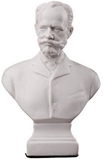 busto statua scultura in marmo del compositore russo Pyotr Ciajkovskij/Pëtr Čajkovskij 12 cm