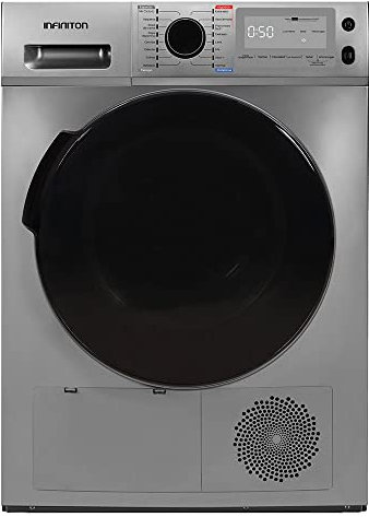 INFINITON Secadora SD-B98G BOMBA DE CALOR (Inox, A++, 9KG, Display, Sensores LED, Control Electronico, Inverter, Funcion anti-arrugas)