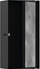 hansgrohe XtraStoris Rock nicho de Pared con Puerta alicatable 300x150x100 mm, 56082; Color: Negro Mate