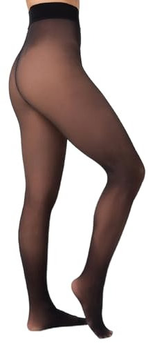 Nur Die Warm & Transparent 50 DEN gefütterte Fein-Strumpfhose beige durchscheinend Komfortbund blickdicht Damen