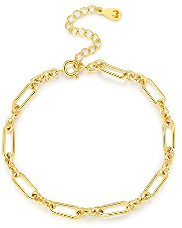 Pulsera de mujer original de eslabones con cadenitas. Pulsera de acero quirúrgico bañada en oro/plata para mujer, niña ideal para regalo del día de la madre, cumpleaños, aniversario. Joyería mujeres