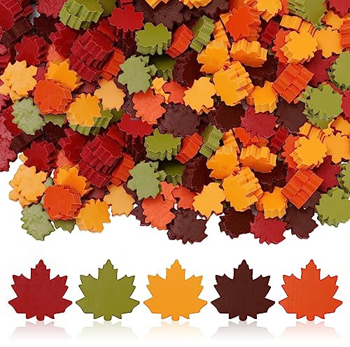 Whaline 200 Stück Ahornblatt-Radiergummi, Herbst-Mini-Radiergummi, 5 Farben, Herbstblätter-Kollektion, Radiergummis, Klassenzimmer, Schreibwaren für Herbst, Belohnungen, Geschenkfüllung