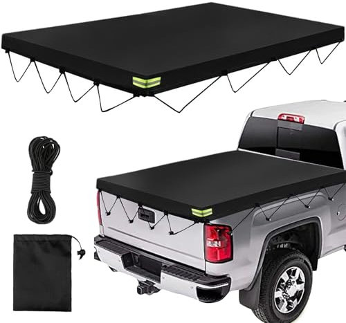 Anhänger Plane mit Planenseil,Anhängerplane Flachplane 208x114x13cm Anhängerplane Abdeckplane Anhänger,Verstärktes 420D Oxford Wasserfest Winddichte Reißfeste Sandprävention für Viele 750kg PKW Hänger