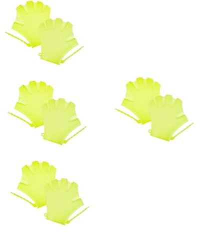 Happyyami 4 Sätze Tauchhandschuhe Schwimmhandschuhe Für Schwimmbad Schwimmmaske Tauchen Volle Schnorchelkinder Fäustlinge Trainingshandschuhe Paddel Handflossen Kieselgel 2 Stück * 4