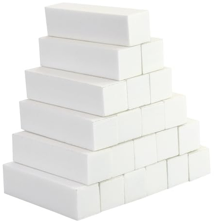 21 stycken poleringsblock för naglar, buffert för naglar, nagelbuffert, kvadratisk, svamp, nagelfil, för nagelstudior, nagelkonst hemma