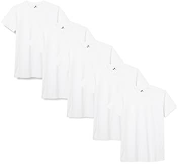 Lower East Herren Le105 T-Shirt, Weiß, M (5er Pack)