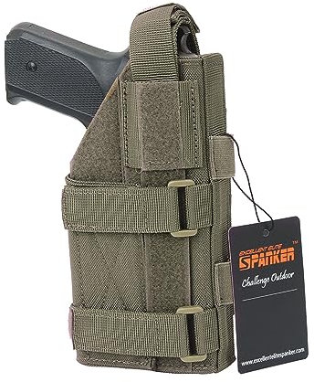 EXCELLENT ELITE SPANKER Taktische verstellbare Pistolenholster für M1911 Glock 17 G18 G19 G26 G34 XD-45acp CZ P-10C Molle Holster(Olivgrün)