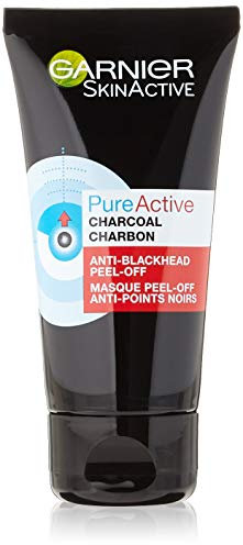 GARNIER Skin Active - Masque Peel-Off Anti-Points Noirs - Réduit les Pores & les Impuretés - Charbon & Acide Salicylique - Vegan & Cruelty Free - Zone T - Peaux Grasses à Imperfections - 50 ml