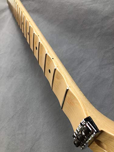 NC Gitarre, Natur, Rechts, 64,8 cm, Ahorn-Griffbrett, Punkt-Inlay, Sicherungsmutter, glänzend, 24 Bünde, C-förmiger E-Gitarrenhals, Double Action Halsstab installiert an der Kopfplatte