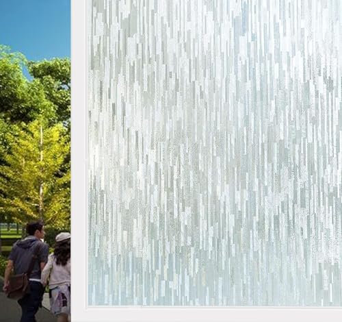 Ycheng Fensterfolie Milchglasfolie Selbstklebend Fenster-Fensterfolie Blickdicht,Sichtschutzfolie Fenster innen, Folie Fenster Sichtschutz Statische Fensterfolie 44.5 x 200cm