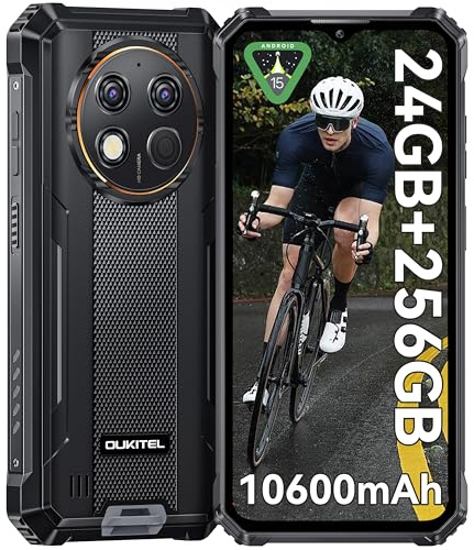 OUKITEL G1 Rugged Smartphone Android 14-2024 24GB+256GB/1TB Telefono Indistruttibile, 6.52 HD+ Display 10600mAh Octa-Core 48MP Camera IP68/IP69K Cellulare Robusto, OTG/GPS/4G Dual SIM/NFC/Face ID