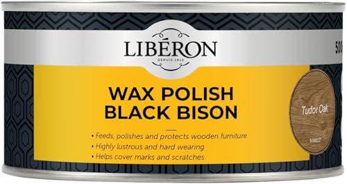 Libéron Wax Polish Black Bison Paste Tudor Oak 500ml