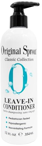 Original Sprout Leave-In Conditioner, Lightweight Moisturizing Conditioner for Dry & Damaged Hair, Detangles, Tames Frizz & Adds Shine, Vegan, Sulfate Free, Safe for Kids & Adults, 12 fl oz