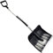Große Schneeschaufel 46 cm breit mit ergonomischem Aluminium-Stiel und D-Griff Schneeschieber Schneeschippe Schneeschüppe Schneeräumer ergonomisch Spatengriff Schildschaufel Alu-Kante Kunststoffblatt