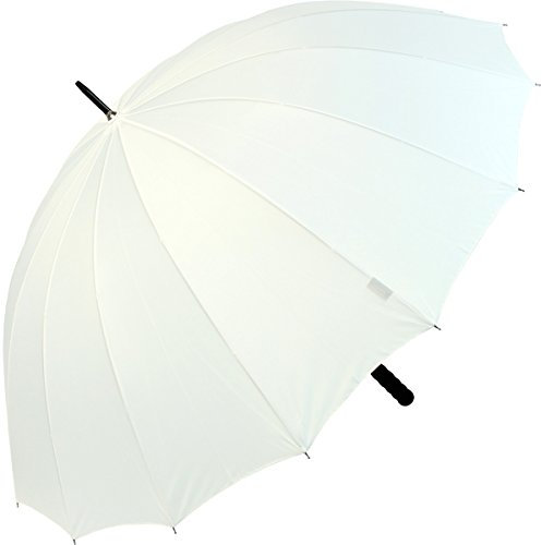 iX-brella - Leichter XXL Partnerschirm 16-teilig mit angenehmen Softgriff - Durchmesser 1,29 Meter - weiß